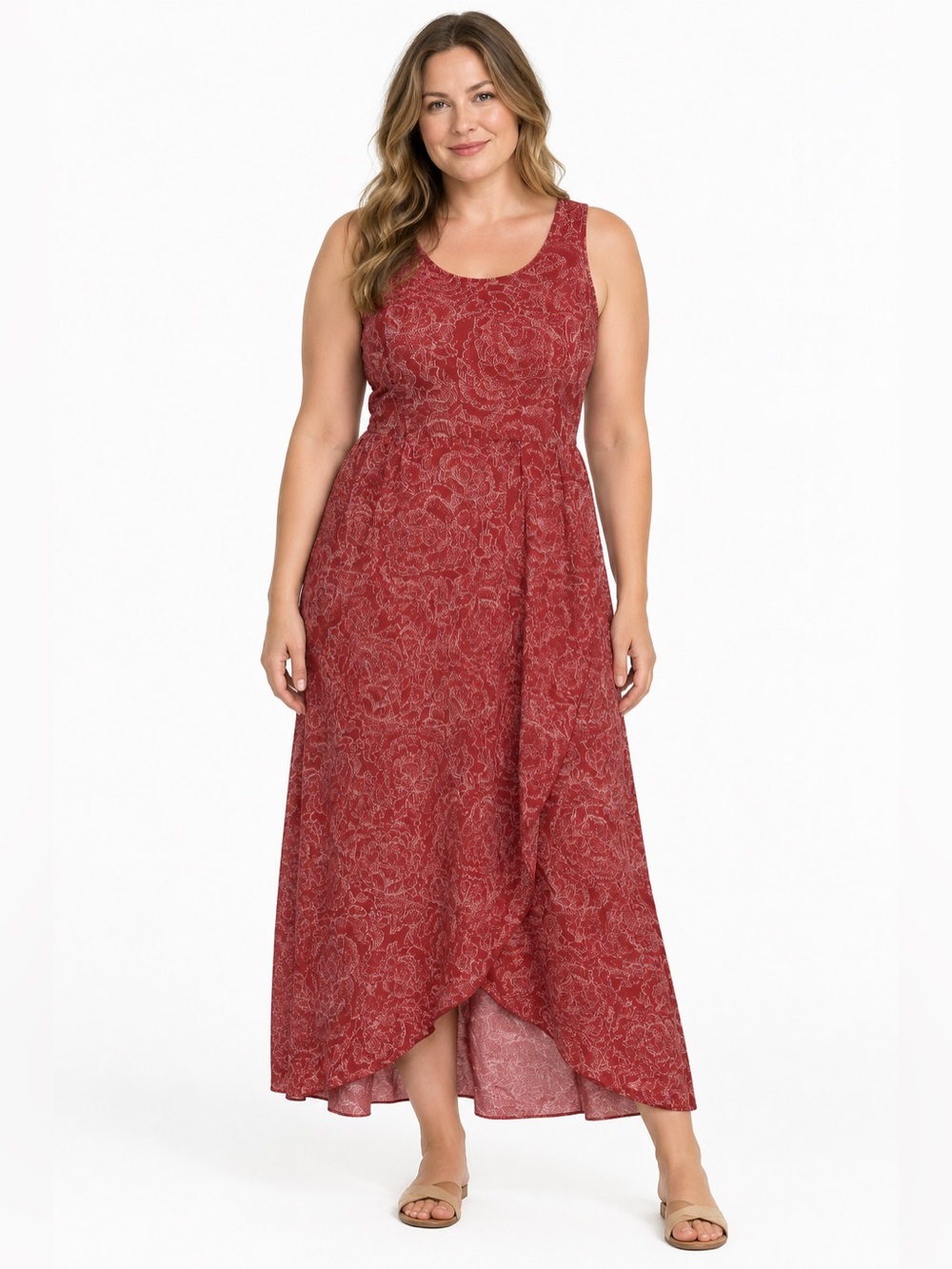 Toad&Co Women's Sunkissed Travel Maxi Dress Red Orange Size Large